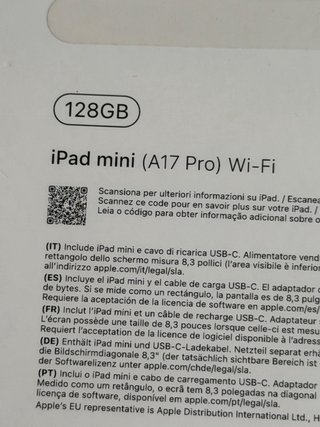 iPad mini 7 128GB A17 Pro 100%