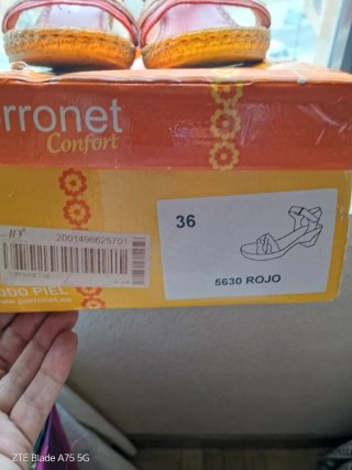 Sandalias de Cuña Porronet Rojas