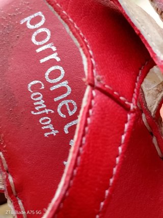 Sandalias de Cuña Porronet Rojas