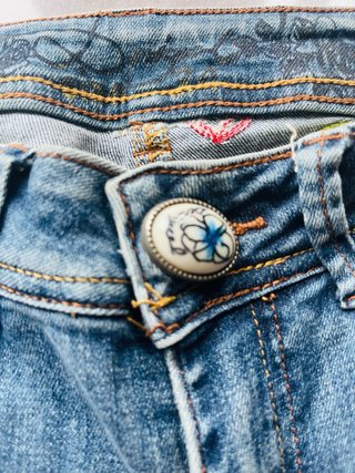 Pantalón Desigual pitillo bordado