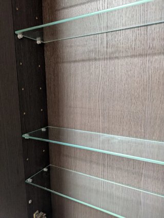Armario baño madera y cristal Ikea