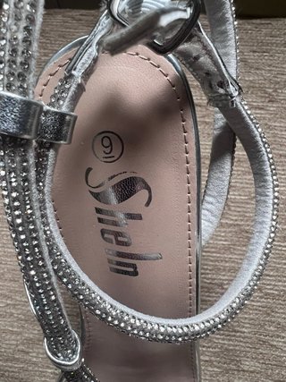 Zapatos de Fiesta Plateados Talla 39