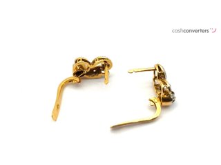 pendientes oro 18k con piedra con diamante