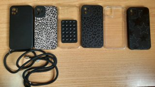 Lote 6 fundas para IPHONE 11 y una con cordón