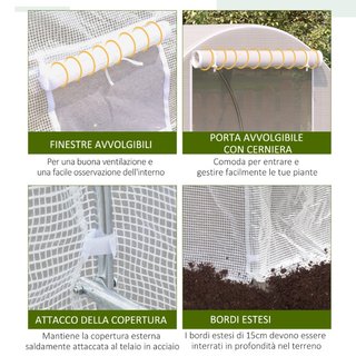 Invernadero de Jardín en Túnel 4x2x2m con
