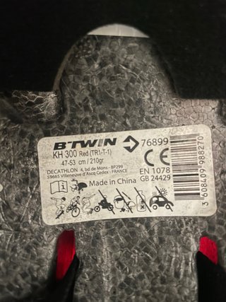 Casco Bici Niño B-TWIN Rojo