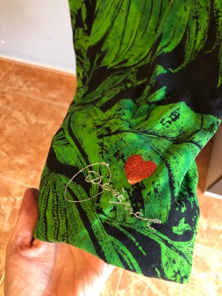 Vestido Desigual hojas verde y negro Talla S/M