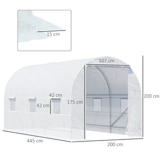 Invernadero de Jardín en Túnel 4.5x2x2m con