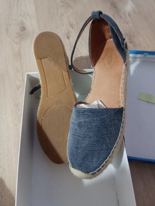Sandalias de verano denim con cuña