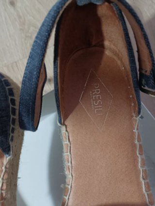 Sandalias de verano denim con cuña
