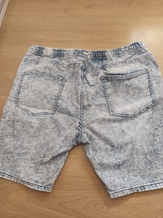 Bermuda Vaquera Acid Wash Azul