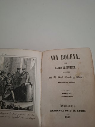 Libro antiguo Ana Bolena