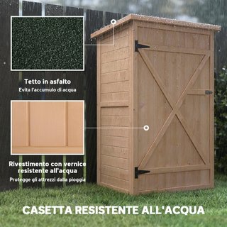 Casita de Jardín de Madera de Abeto con