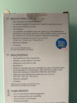 50 Bridas de Velcro para Cables SilverCrest