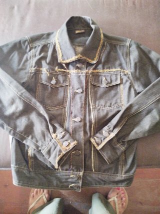 Cazadora tejana vintage bordada