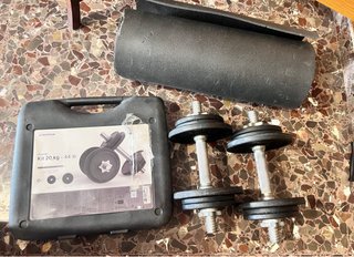 Set Mancuernas 20kg Decathlon + Mat de regalo