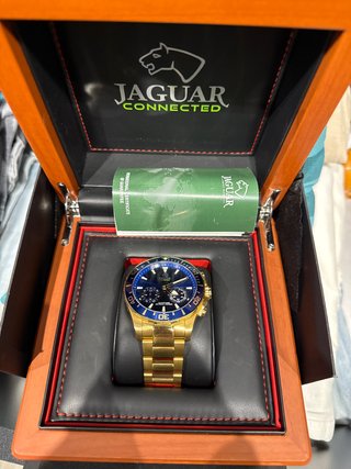 Reloj Jaguar Dorado y Azul
