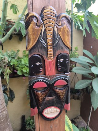 Máscara Africana Madera Elefante 47cm