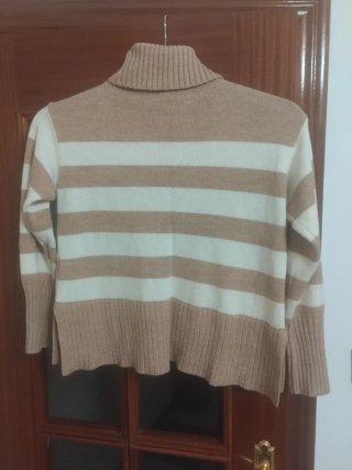 Jersey de Cuello Alto a Rayas Talla L