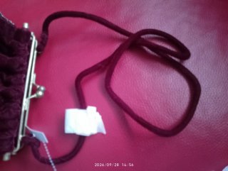Bolso fiesta terciopelo burdeos pedrería