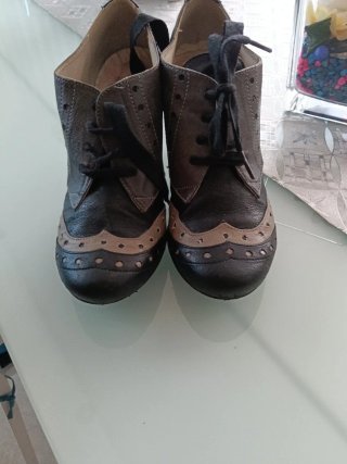 Botines de piel Talla 38
