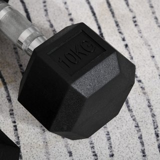 Juego de 2 Mancuernas Hexagonales de 10kg en Metal