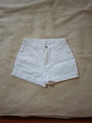 Pantalón Corto Vaquero Blanco Shein Talla M