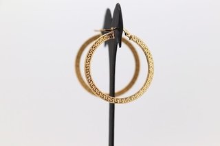 PENDIENTES ARO GRECA. Oro 18k.