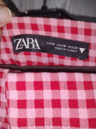 Conjunto de dos pantalones vichy Zara