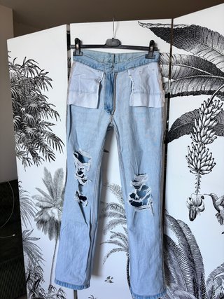 Vaqueros Mango Matilda Rotos Talla 34 Azul Claro