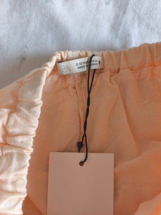 Falda Zara volantes boho rosa Talla S