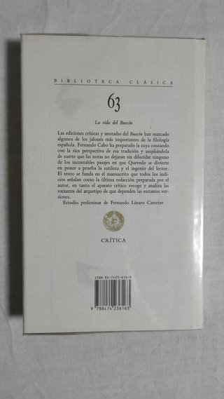 La Vida Del Buscon. Tela