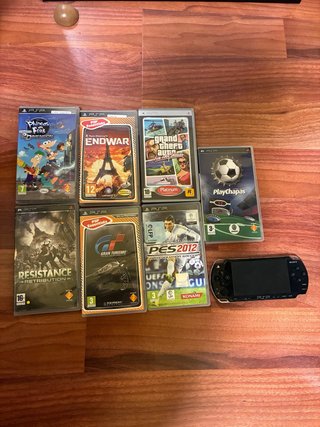 Consola Sony PSP Negra con 7 Juegos