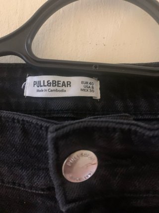 Pantalón Vaquero Negro Pull&Bear