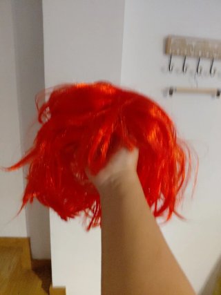 Peluca roja para disfraz