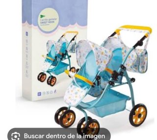 Carrito Gemelar para Muñecos Sweet Moon