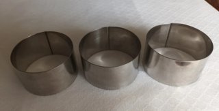 Lote aros emplatar cocina acero inox.