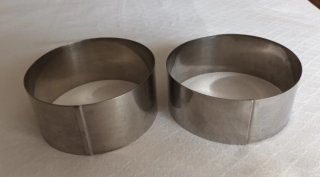 Lote aros emplatar cocina acero inox.