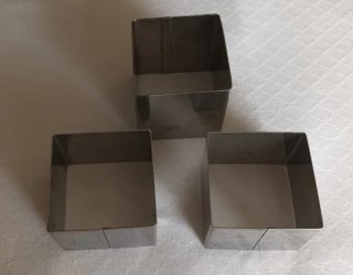 Lote aros emplatar cocina acero inox.