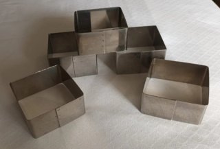Lote aros emplatar cocina acero inox.