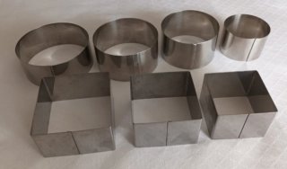 Lote aros emplatar cocina acero inox.