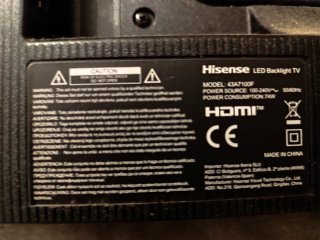 TV Hisense 43 pulgadas con pantalla rota