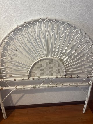 Cabecero de Mimbre Blanco