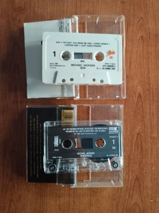 Lote de 2 cassettes Michael Jackson – Bad y Danger