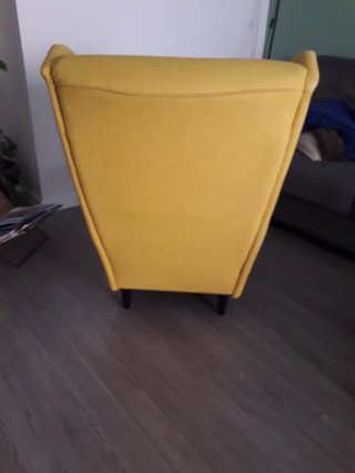 Sillón Orejero IKEA STRANDMON Amarillo
