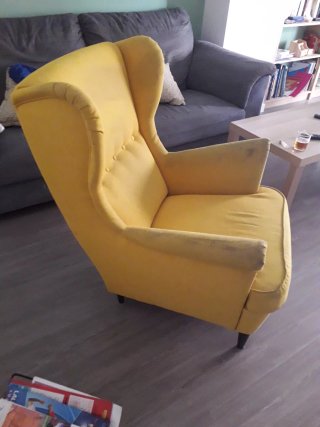 Sillón Orejero IKEA STRANDMON Amarillo