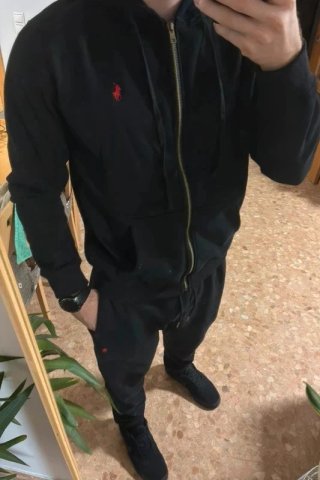 Sudadera Negra Ralph Lauren con Capucha