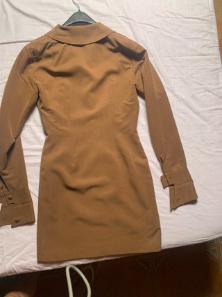Vestido camel manga larga