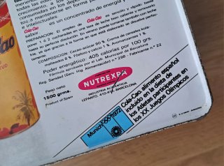 Caja de Cola Cao de los años 70