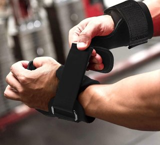 Straps de cuero para gimnasio, levantamiento Pesas